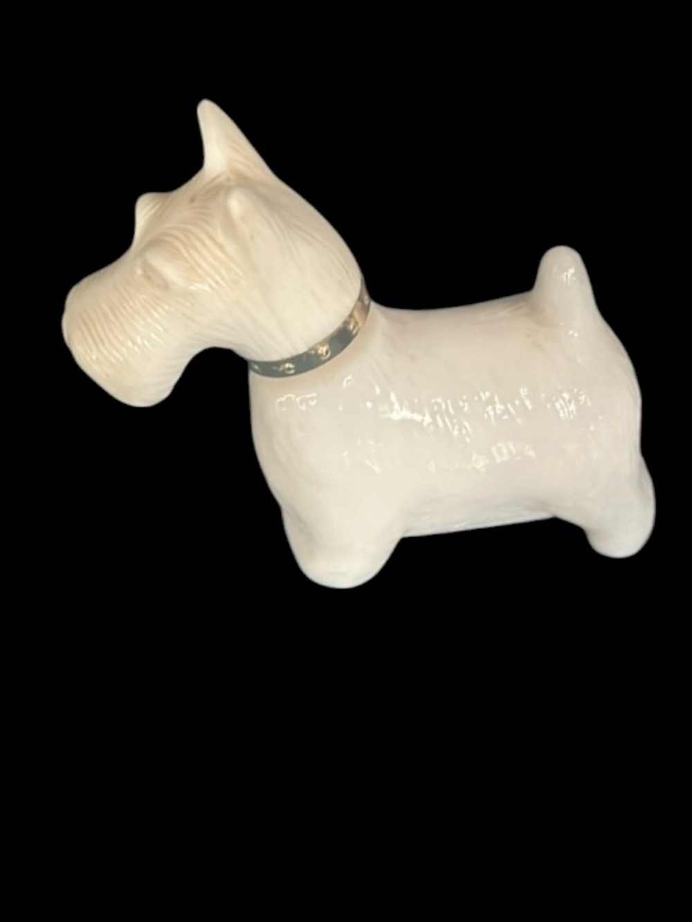 Vintage Milkglass Scottie Dog Fragrance Figurine